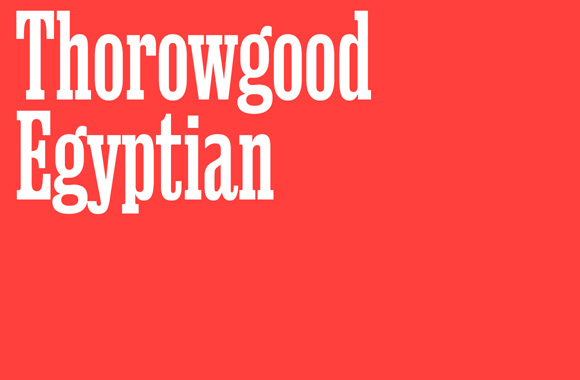 Beispiel einer Thorowgood Egyptian-Schriftart